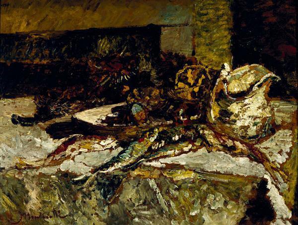 Artist Adolphe Joseph Thomas Monticelli Still Life with Sardines and Sea-Urchins Norge oil painting art